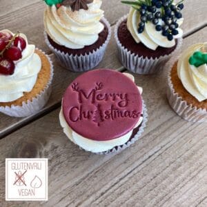 Kerst vegan en glutenvrije cupcake set
