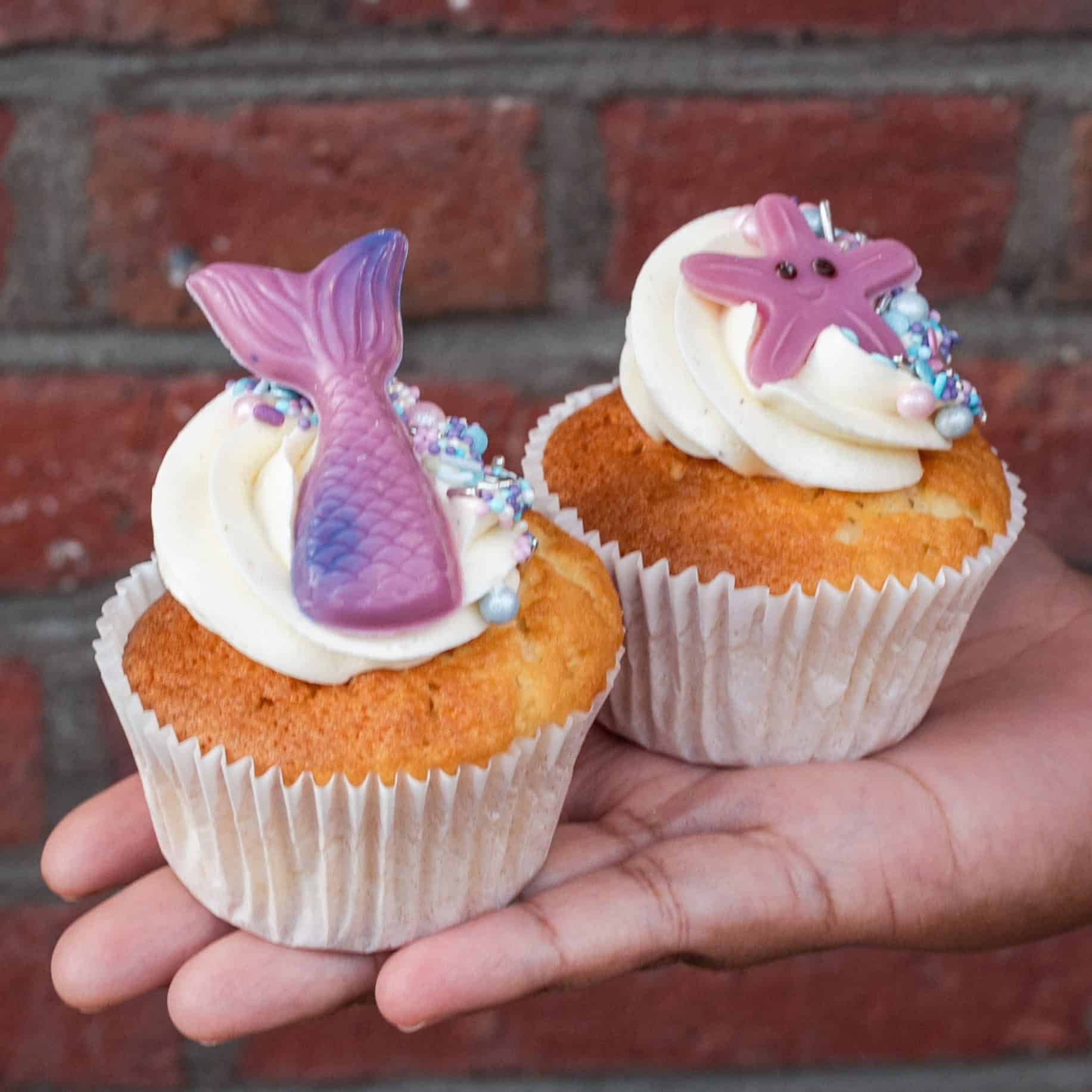 Zeemeermin cupcakes