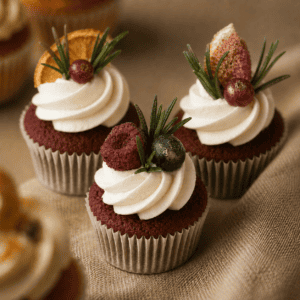 delux-kerst-mini-cupcake set van 3