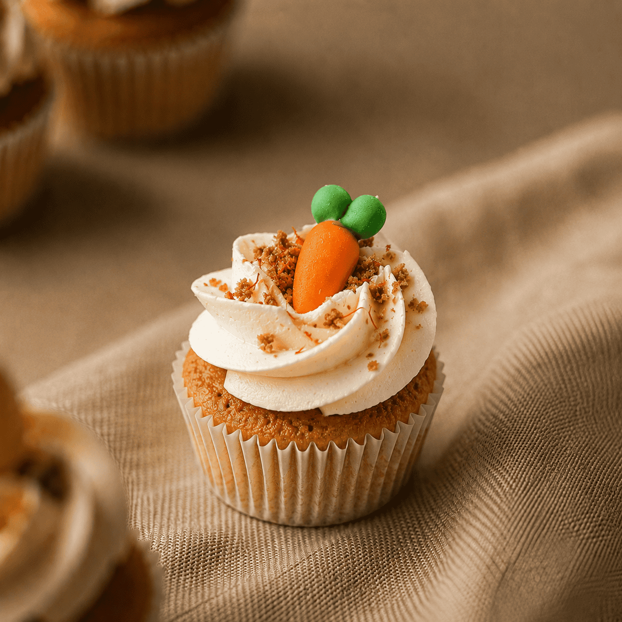 sinterklaas mini cupcake met wortel