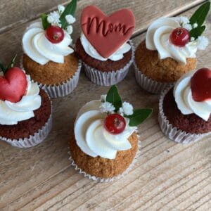 Moederdag mini cupcake set