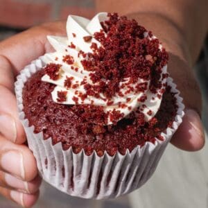 Red velvet cupcake - melkchocolade