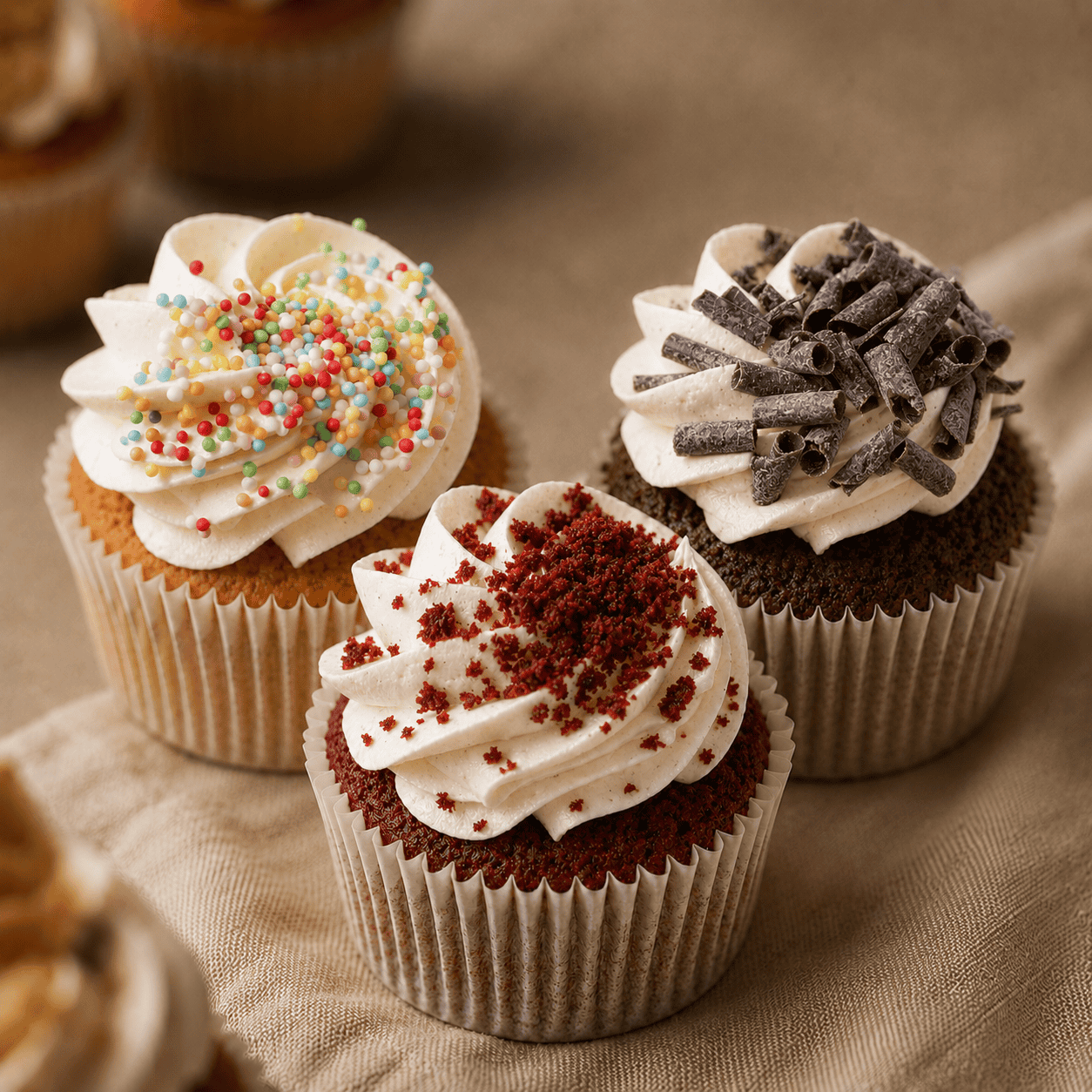 Mix van standaard cupcakes