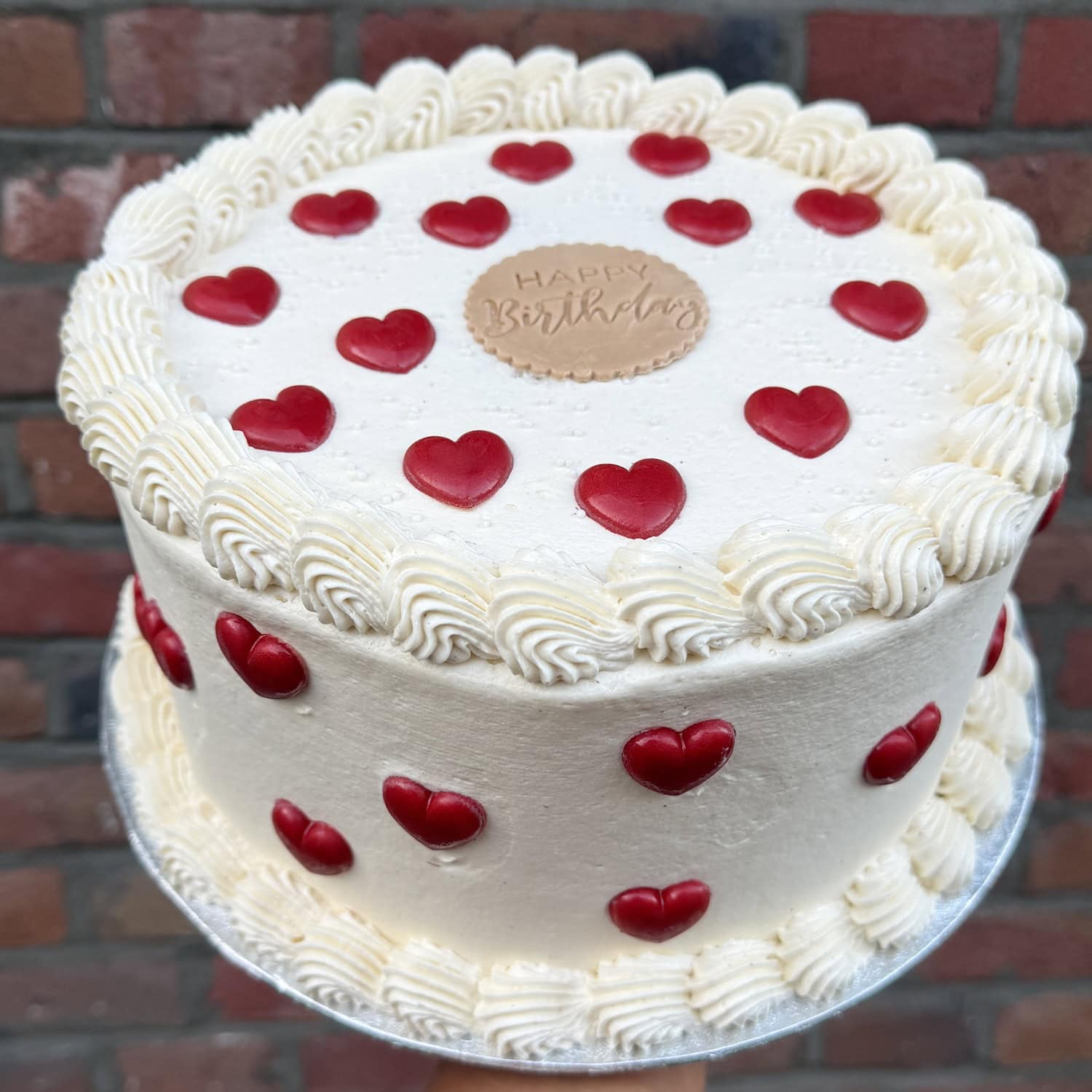 Taart op maat met hartjes