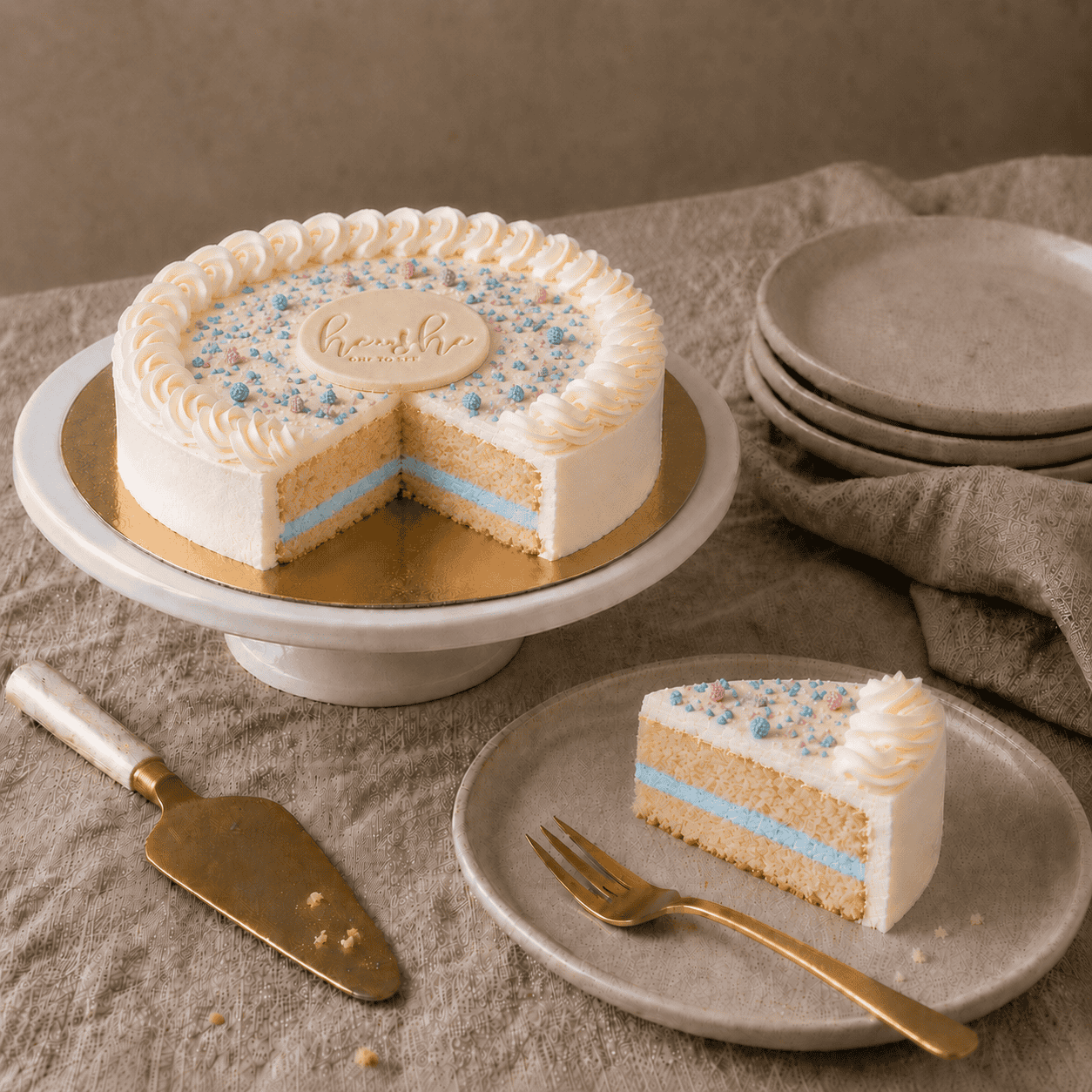 gender reveal taart vegan