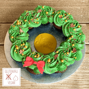Vegan & glutenvrij Kerst krans Pull-apart taart