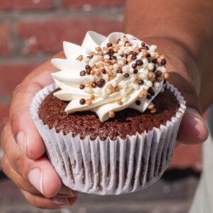 Yin Yang cupcake - chocolade & vanille