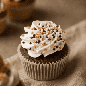 Yin yang cupcake -chocolade en vanille