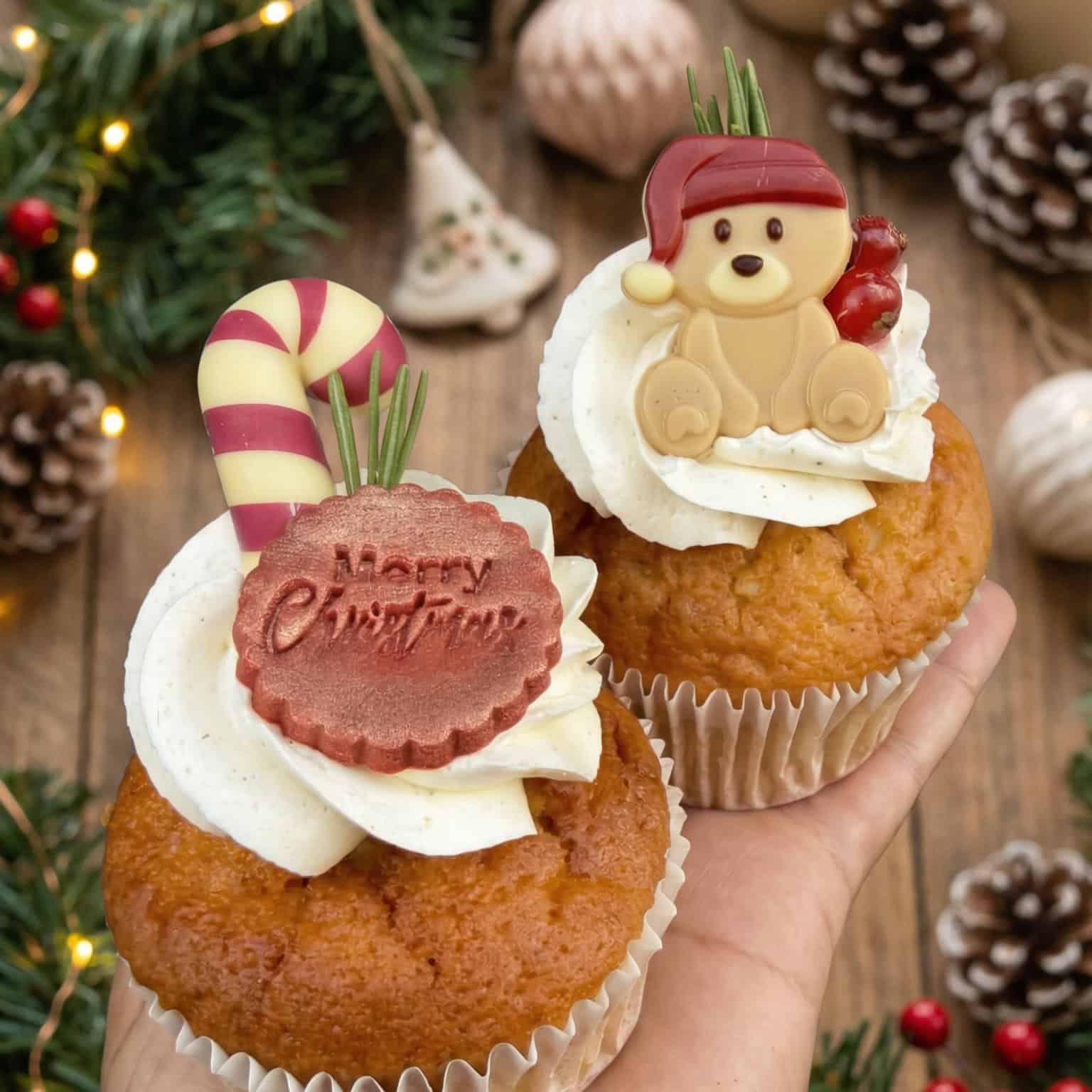 Kerst vieren op de werkvloer met kerst cupcakes van Amsterdam Cupcake Company.