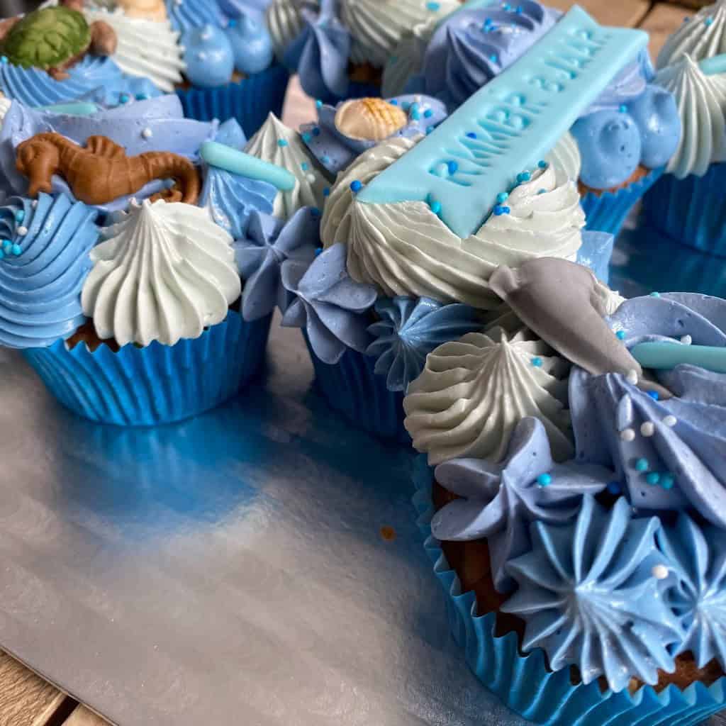 Pull a part cijfer letter cupcake taart