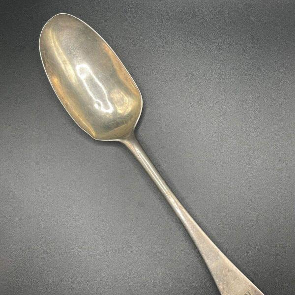 Antique George II Sterling Silver Table Spoon by Edward Bennett I, London 1747