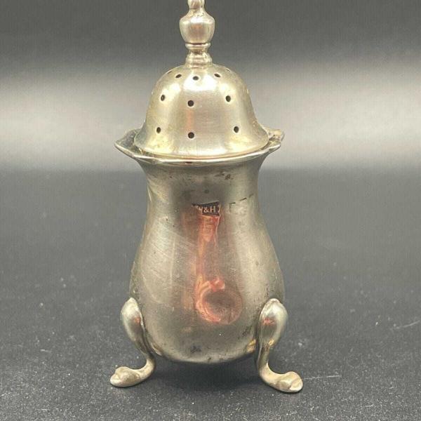 Antique Sterling Silver Pepper/Salt Shaker - Walker & Hall, Birmingham 1920
