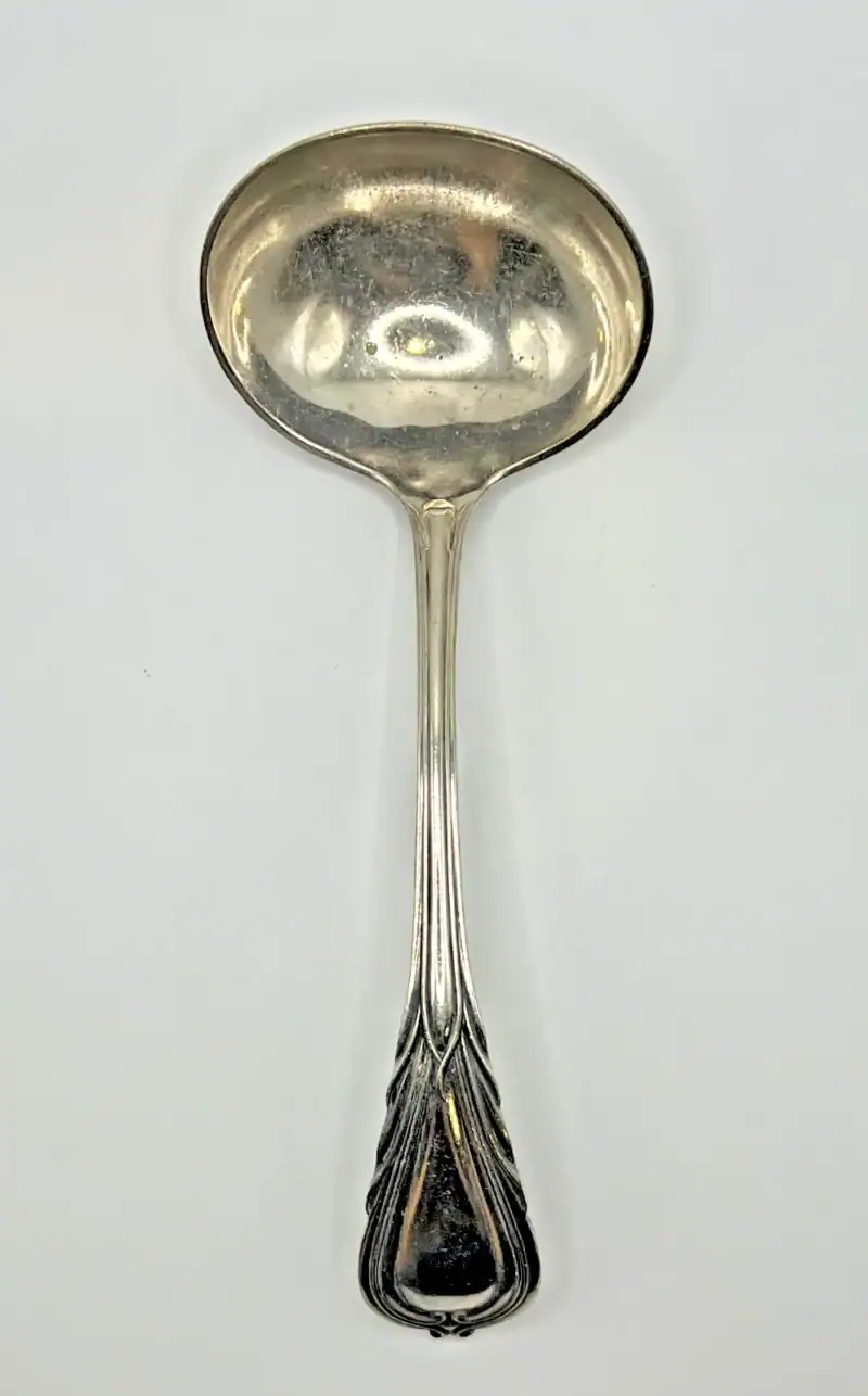 Antique Walker & Hall Art Nouveau Silver Plated Sauce Ladle c1910s Sheffield