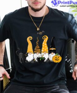 Halloween Gnomes Cute Autumn Pumpkin Fall Holiday Women Girl Unisex Shirt