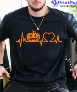 Halloween Heartbeat Pumpkin Unisex Shirt