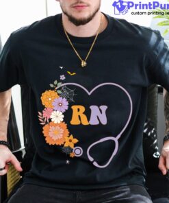 Halloween Nurse Rn Nurse Flower Registered Nurse Unisex Shirt