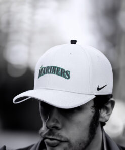 Seattle Mariners Nike White Classic99 Swoosh Performance Flex Hats