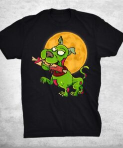 Zombie Dog Full Moon Halloween Shirt