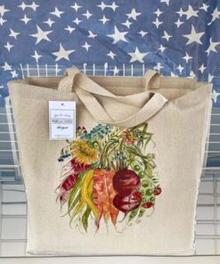 Morning Garden Large Canvas Tote Bag