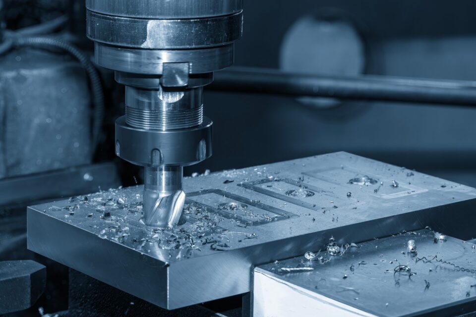 Wear parts being machined.