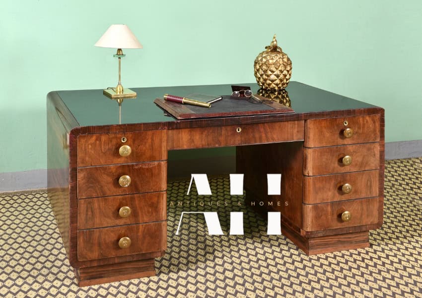 antique desk in amodern room setting