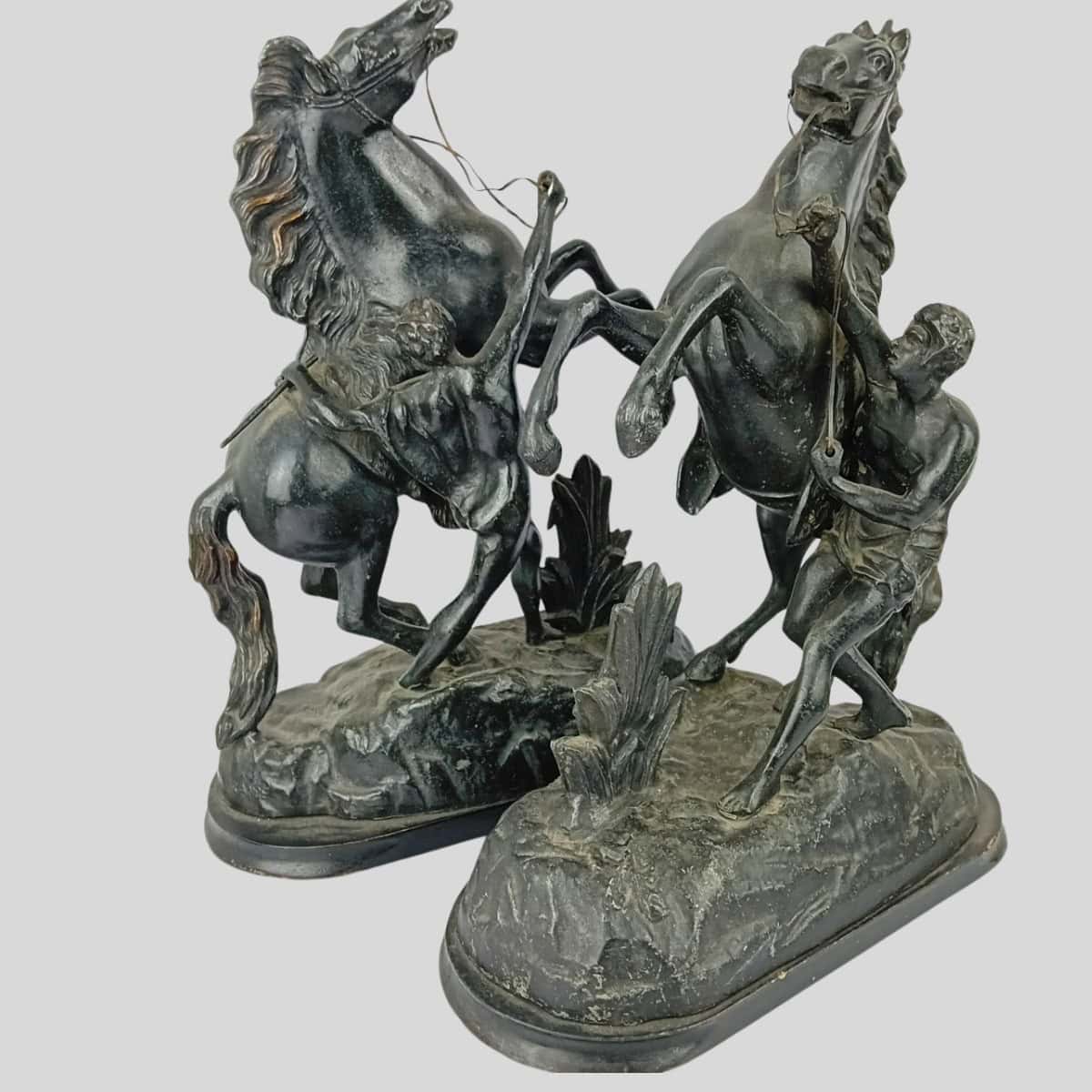 Pair Of Spelter Horse Figurines - Early 20th Century - Image 4