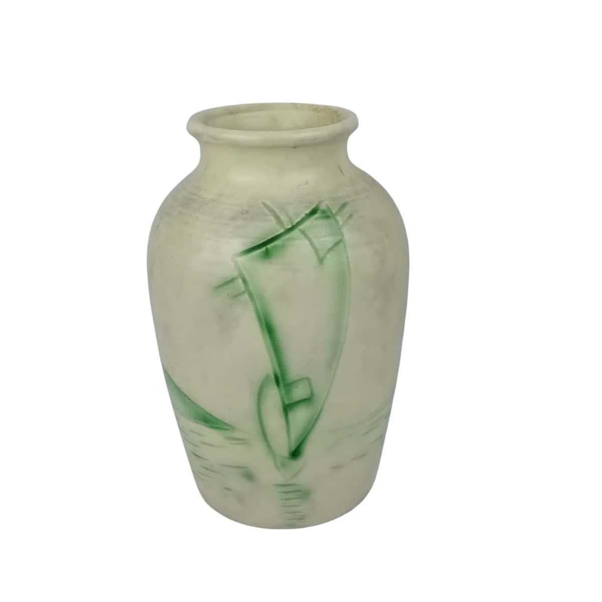 Radford Sgraffito Vase with Stylised Yacht Design 1930's