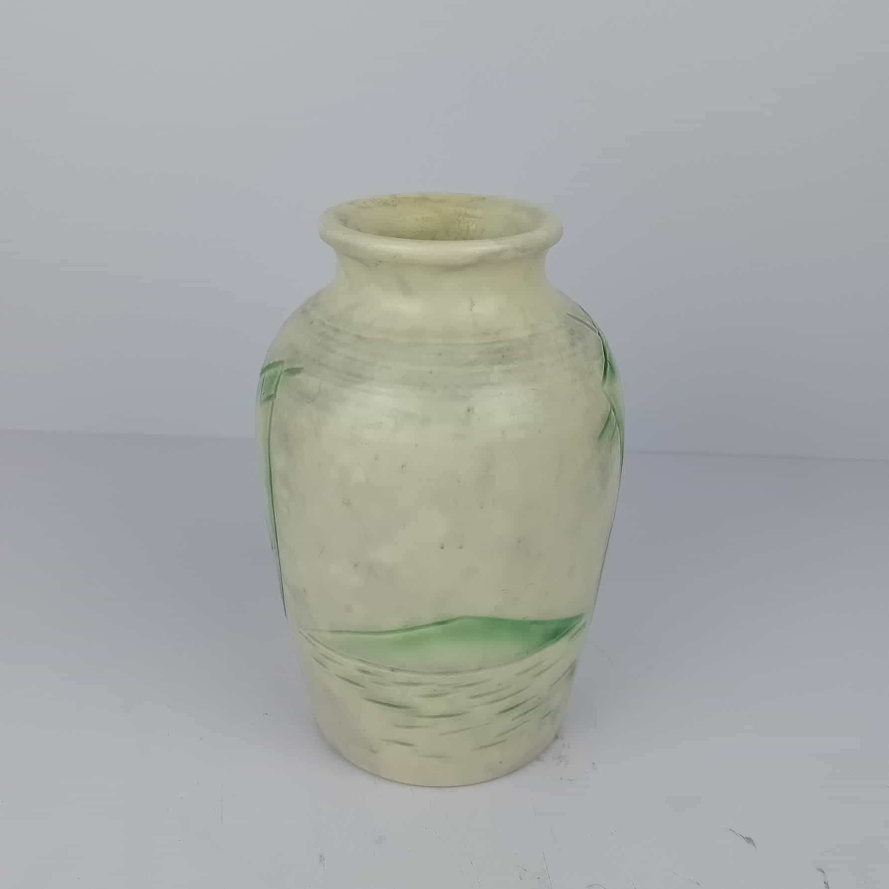 Radford Sgraffito Vase with Stylised Yacht Design 1930's - Image 2