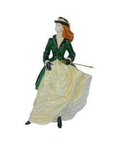 royal worcester royal enclosure figurine green dress