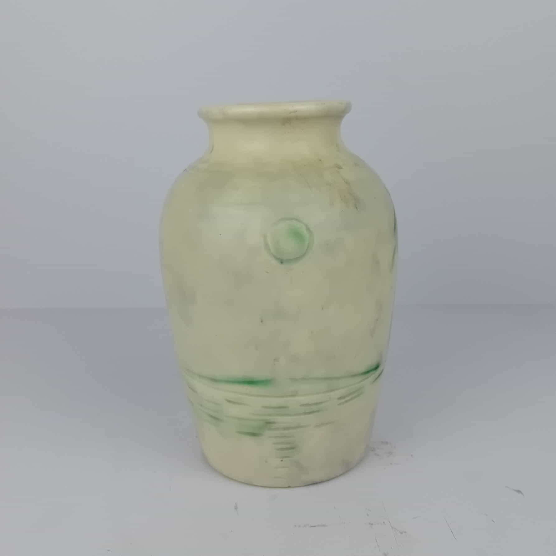 Radford Sgraffito Vase with Stylised Yacht Design 1930's - Image 9