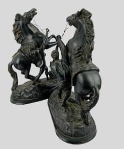 Alternative view of Pair Of Spelter Horse Figurines - Early 20th Century