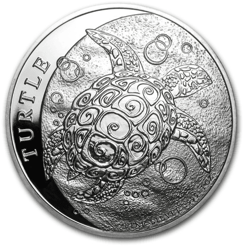 2oz Fine Silver Coin - 2016 Hawksbill Turtle NUIE - Image 5