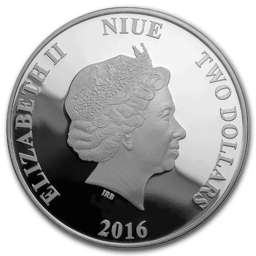 2oz Fine Silver Coin - 2016 Hawksbill Turtle NUIE - Image 6