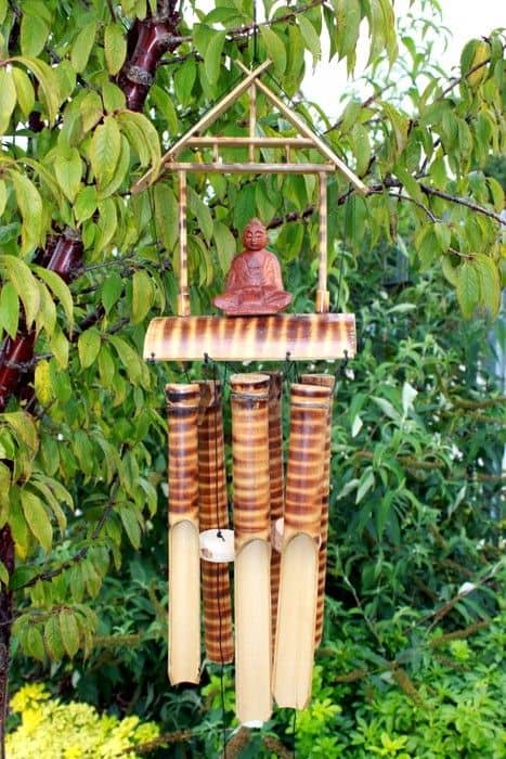 Bamboo  Buddha windchime 6 Tube Medium - Image 2