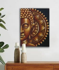 Alternative view of Buddha Mandala Picture – Gold Half Mandala (60x80cm)