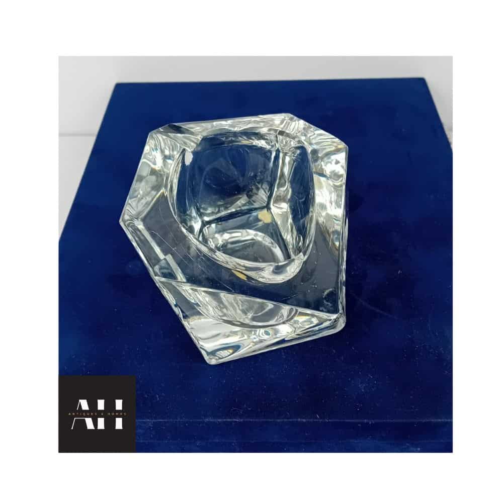 Daum Glass Mid-Century Crystal Ashtray — Signed, 1960s–70s - Image 2