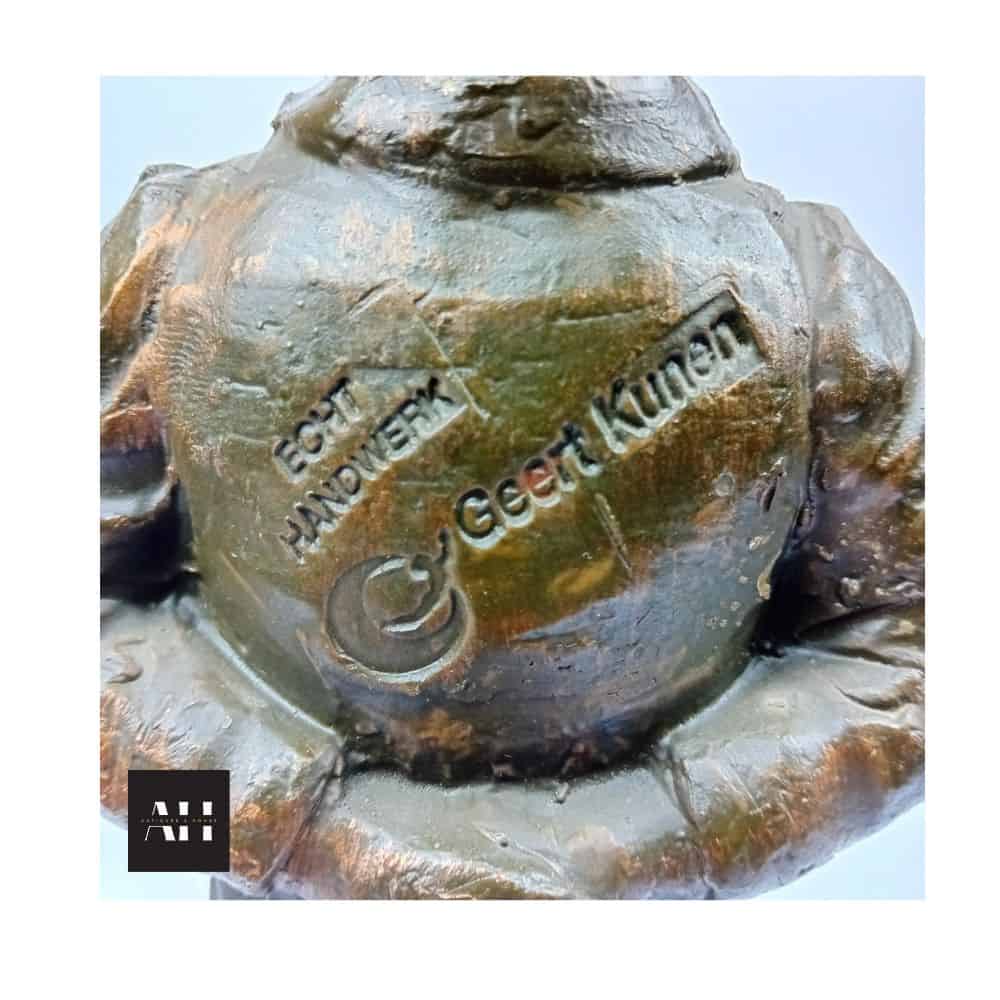 Geert Kunen Sculpture, Handmade Ceramic Clay Boy Figure - Image 2