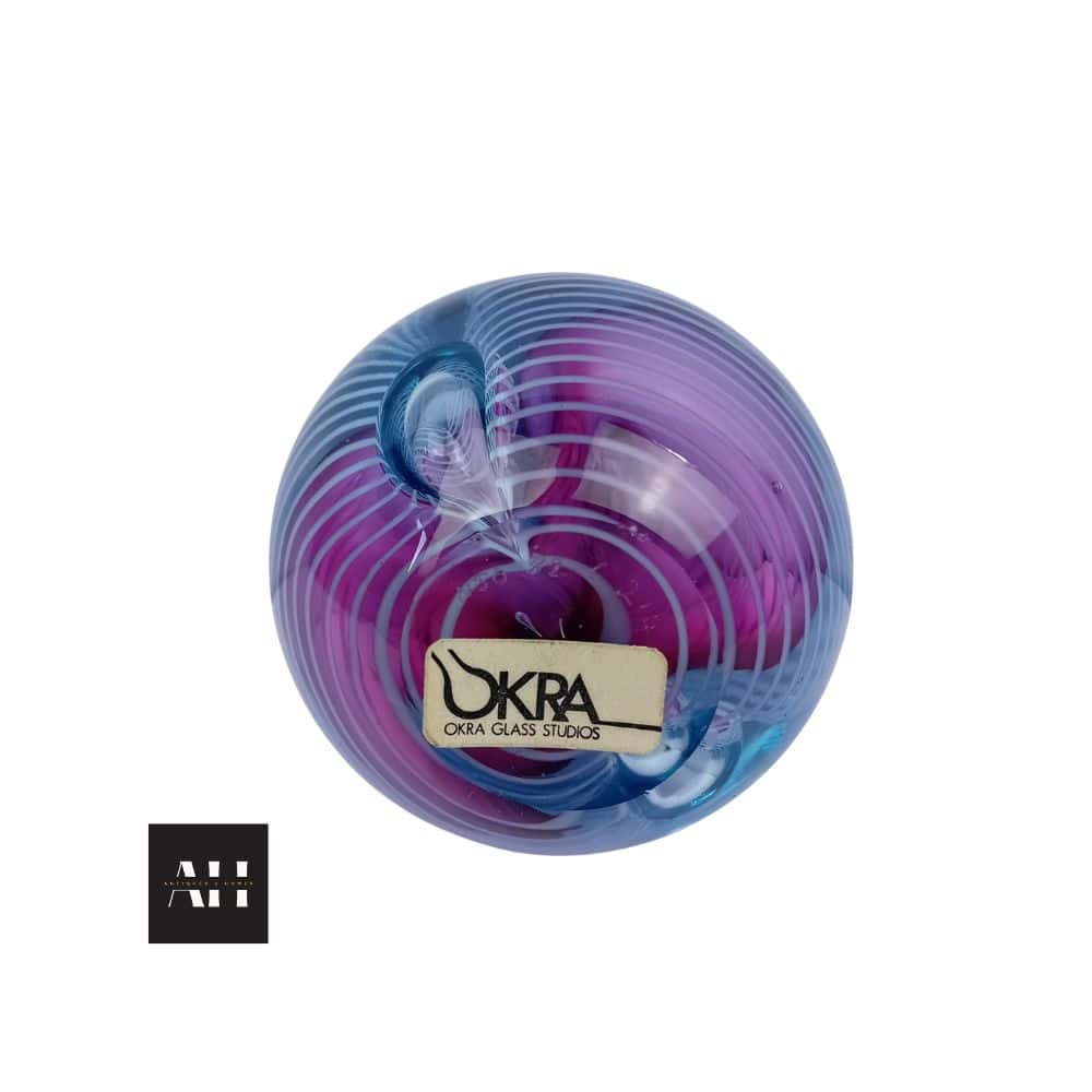 Okra Glass Paperweight – 1982 by Richard Golding - Image 6