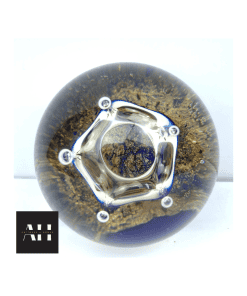 Limited edition Selkirk Glass coronet paperweight number 74 of 250 by Peter Holmes