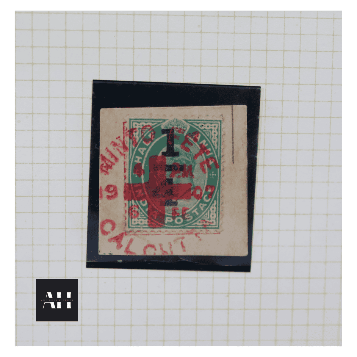 Stamp on piece bearing Lady Minto Fete Red Cross cancellation