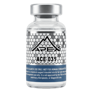 ACE 031 lyophilized research peptide vial – Apex Laboratory