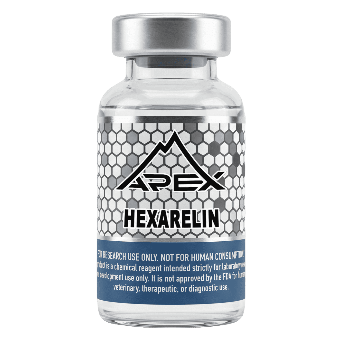 Hexarelin lyophilized research peptide vial — Apex Laboratory