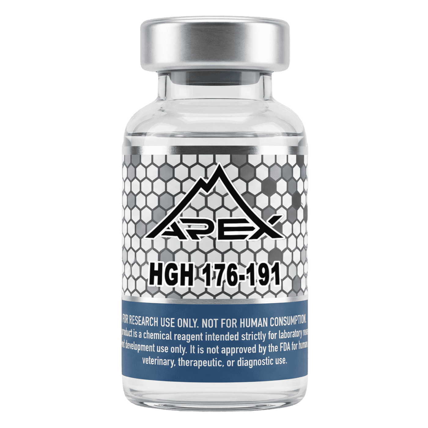 HGH Fragment 176-191 lyophilized research peptide vial — Apex Laboratory