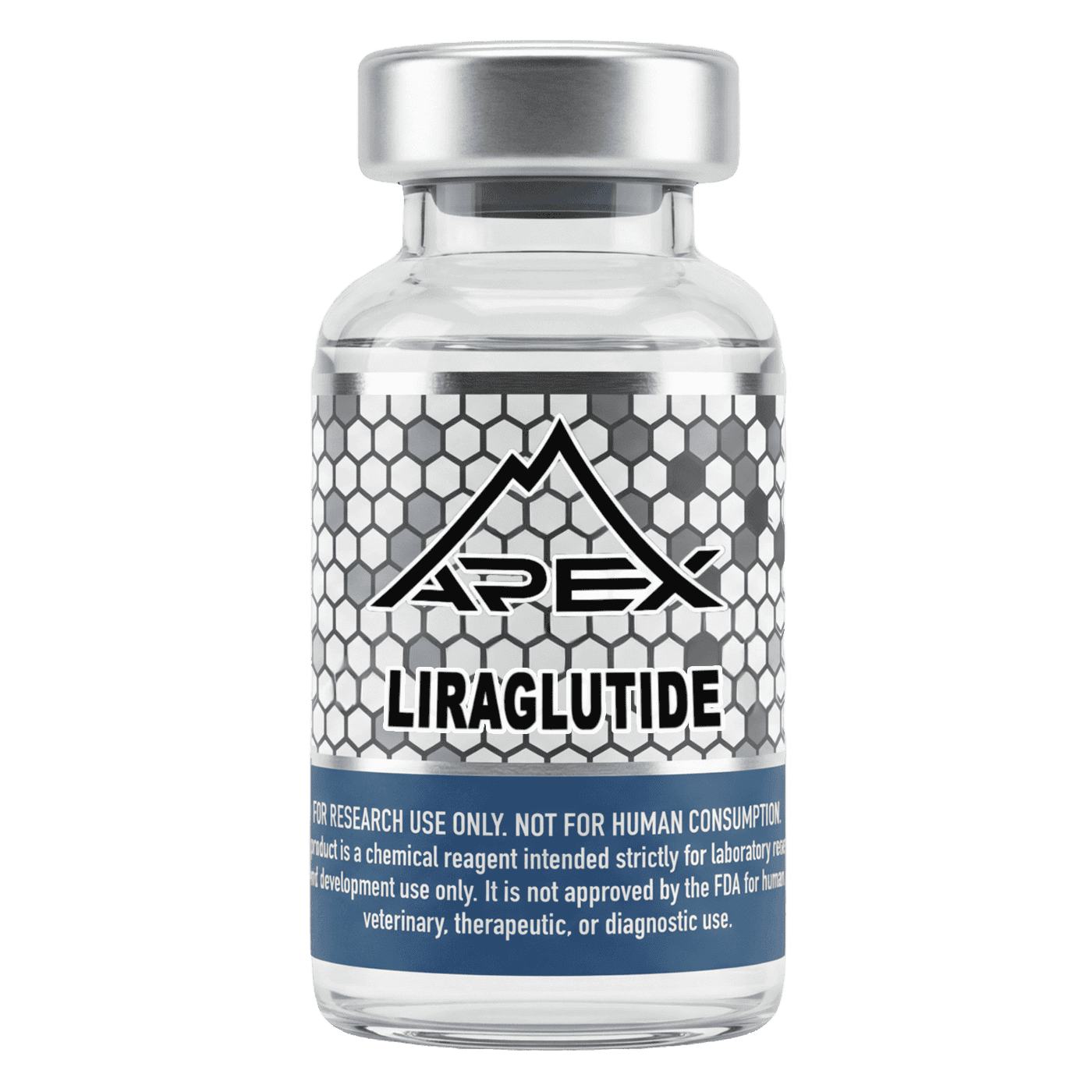 Liraglutide lyophilized research peptide vial — Apex Laboratory