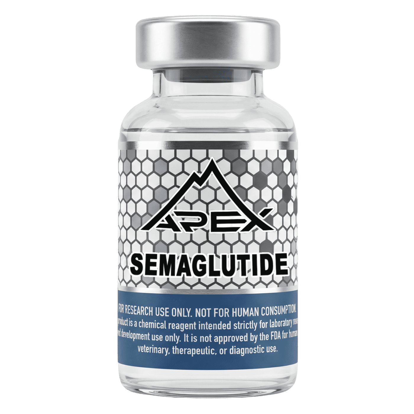 Semaglutide lyophilized research peptide vial – Apex Laboratory