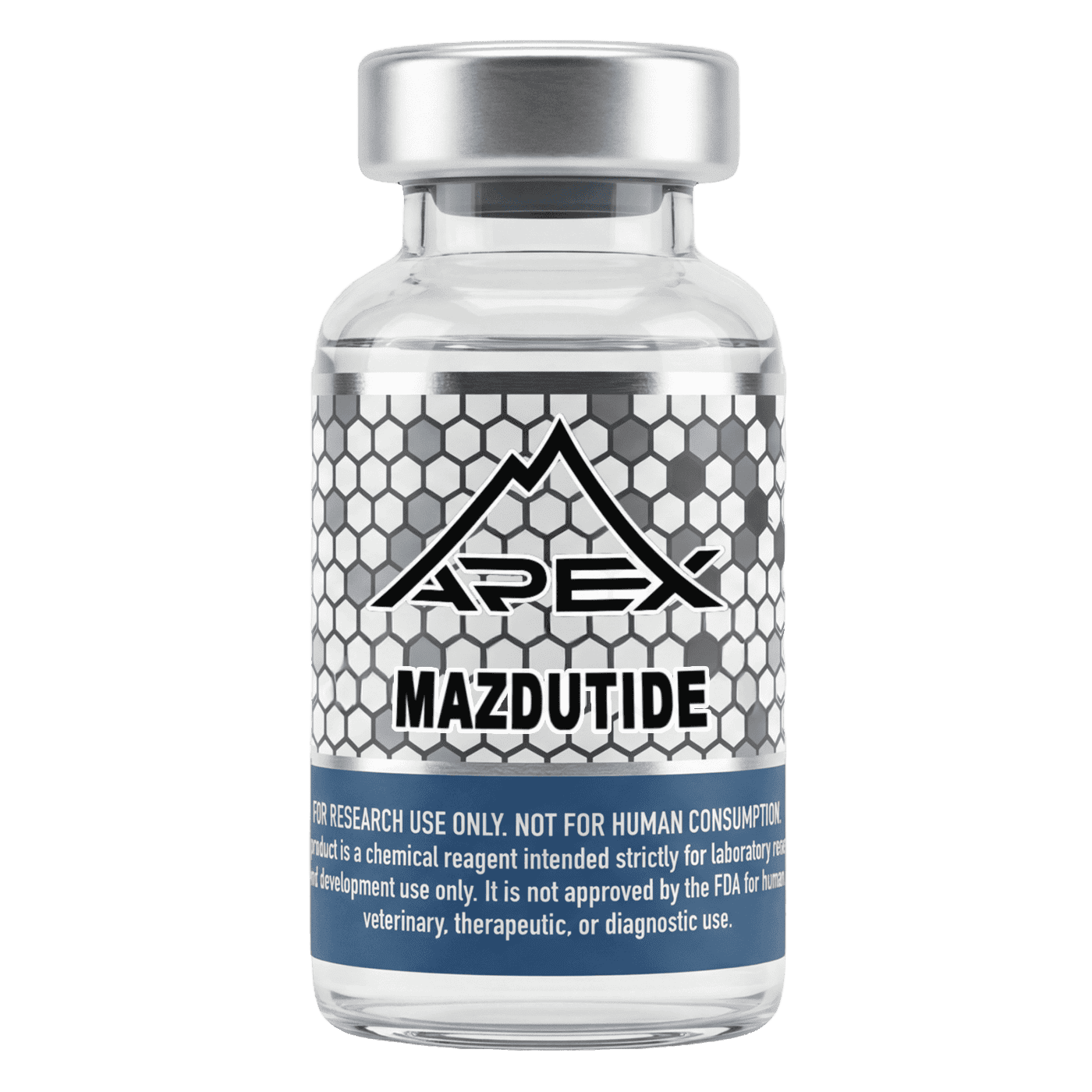 Mazdutide 10mg lyophilized research peptide vial — Apex Laboratory