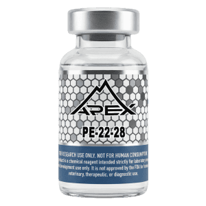 PE-22-28 5mg lyophilized research peptide vial — Apex Laboratory