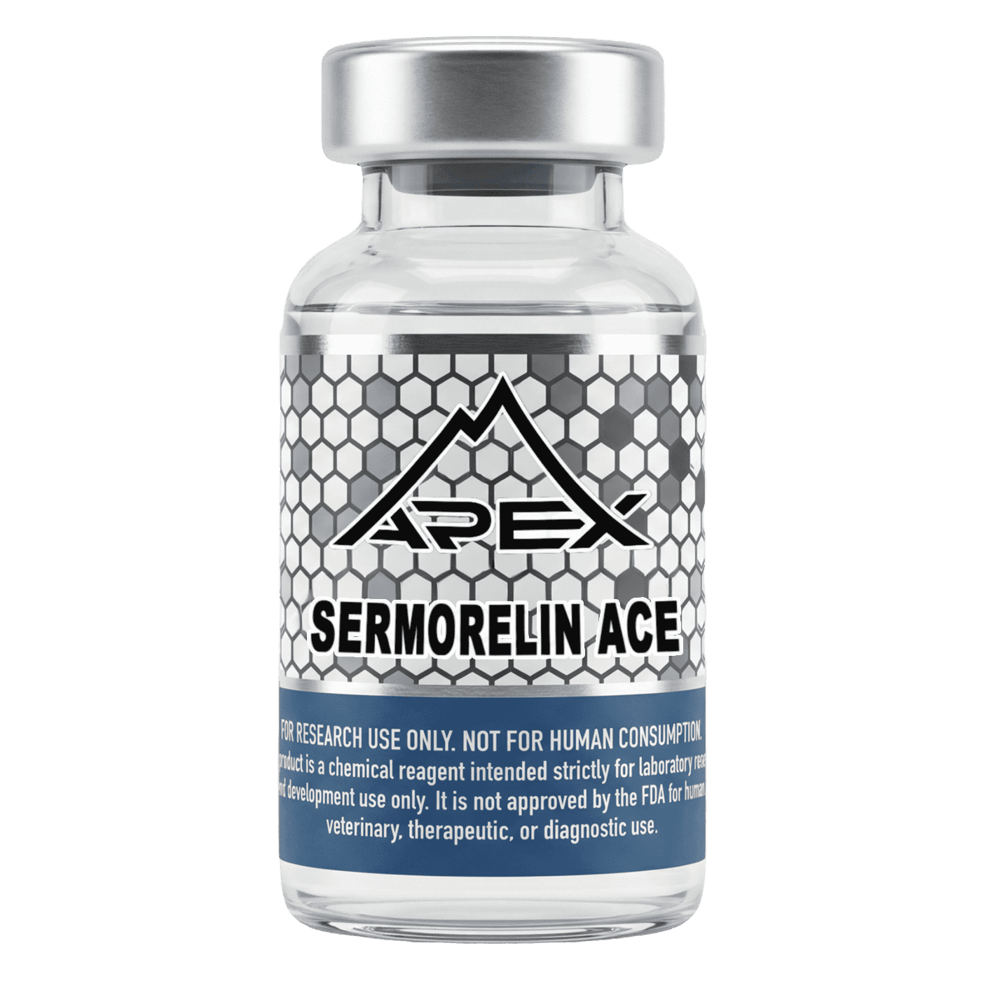 Sermorelin Acetate lyophilized research peptide vial — Apex Laboratory