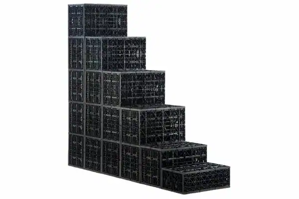 Stackable stormwater storage modules for flexible underground basin design