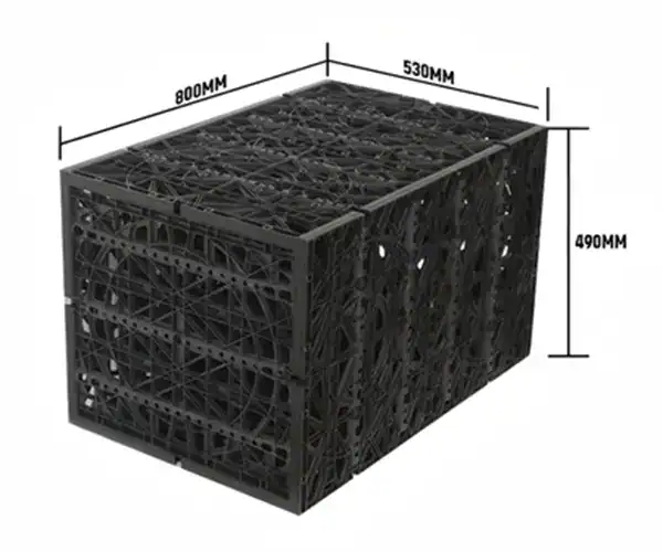 High-void stormwater modules for shallow infiltration dry wells and LID